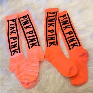 Victoria secret high socks NEON CORAL